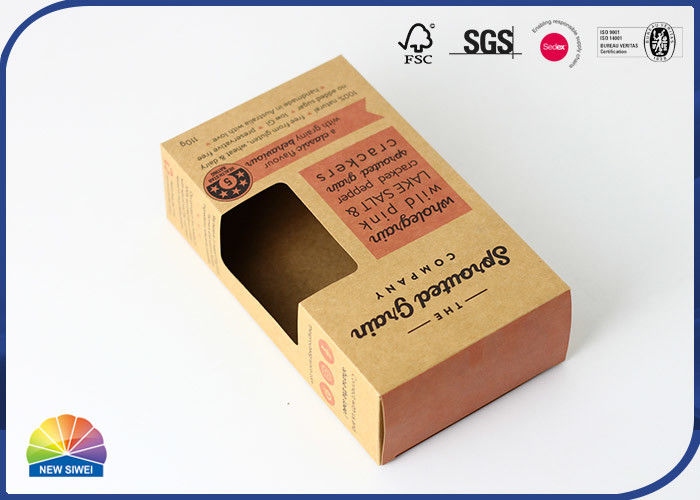 Dry Food Thin Kraft Folding Carton Box Biodegradable Embossing