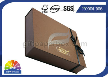 Customized Design Ribbon Closure Cardboard Gift Box 4C Printing