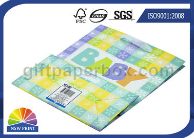 High Grade Paper Gift Wrapping Bags for Baby Showers Packaging with Ribbon Handle