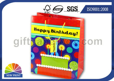 Glossy Laminated Gift Wrapping Paper Bags for Birthday Cake Gifts Packaging