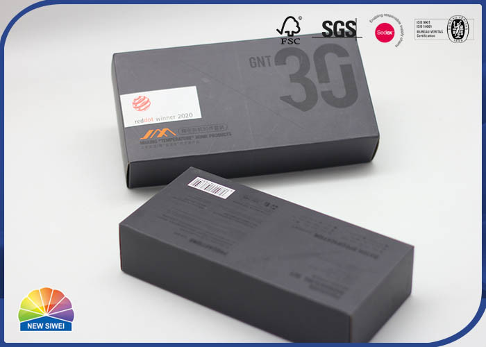 Tamaño y logotipo personalizados de la laminación mate de la caja del anuncio publicitario del negro de la flauta electrónica