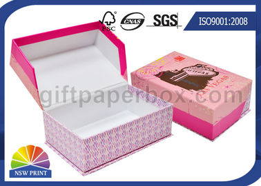 Caja de empaquetado rígida impresa con bisagras cartulina de encargo de la caja de regalo de la tapa de la cubierta