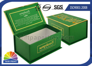 Caja de regalo con bisagras adornada diamante de la tapa, diseño de lujo rígido de la caja de cartón