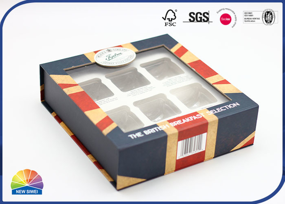 Paquete visible de Flip Lid Paper Printed Box de la película plástica con el parte movible