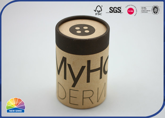 Caja de regalo negra modificada para requisitos particulares de la ronda de Logo Brown Kraft Paper Packaging