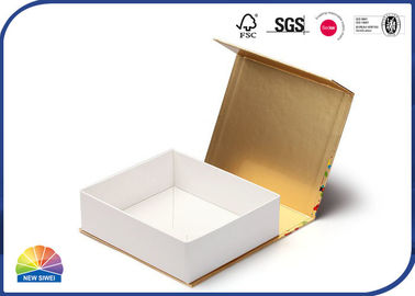 Caja con bisagras impresión ultravioleta mate del cesto del papel de la tapa 4c de la laminación