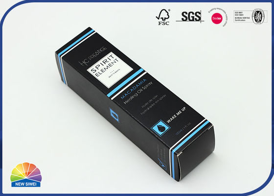 Cajas impresas personalizadas de embalaje de botellas plegables al por menor con revestimiento ultravioleta inverso