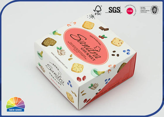 Logotipo ULTRAVIOLETA de empaquetado del punto de la galleta de plegamiento de C1S que cuece de la caja de papel del cartón