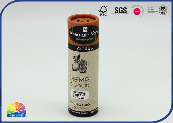 4c imprimió el empaquetado de la botella de aceite de Art Paper Cardboard Tube Essential
