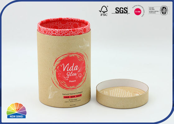 Rojo reutilizable dentro del tubo de empaquetado de papel para el colágeno de Skincare