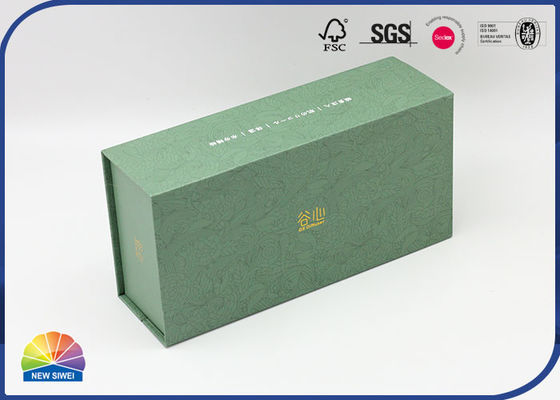 Caja de regalo con tapa abatible magnética de embalaje ecológico a medida con espuma EPE