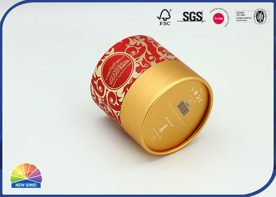 Tubo de sellado caliente del papel de la cartulina del oro para el empaquetado de los regalos