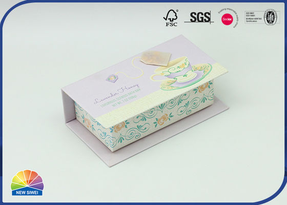 Caja de papel con tapa abisagrada de paquete actual de impresión colorida Tamaño pequeño
