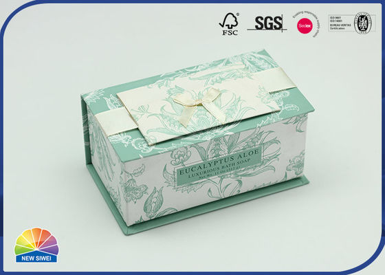 Paquete de adornos desplegables Tapa abatible con bisagras Caja de regalo con lazo
