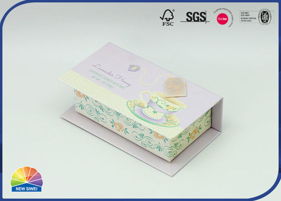 Bolsitas de té que empaquetan la impresión de encargo con bisagras de la caja de regalo de la tapa