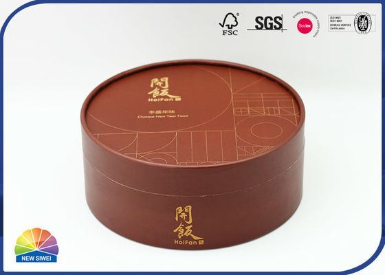 Envase del tubo del diámetro grande que empaqueta el logotipo caliente del sellado de oro