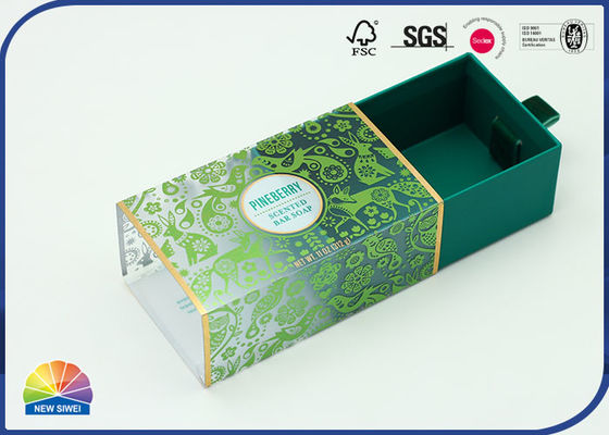 Material reciclado de la caja de papel del cajón de la diapositiva del tirón de la cinta del paquete del jabón