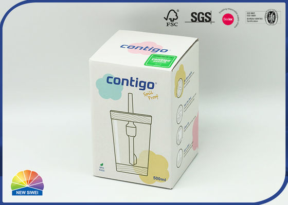 F flauta de Matte Lamination acanaló el abrigo de empaquetado Straw Cup de la caja