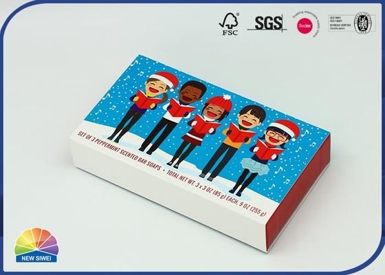 350g C1S Macaron Cajón Caja de papel Impresión de dibujos animados Caja de regalo deslizante