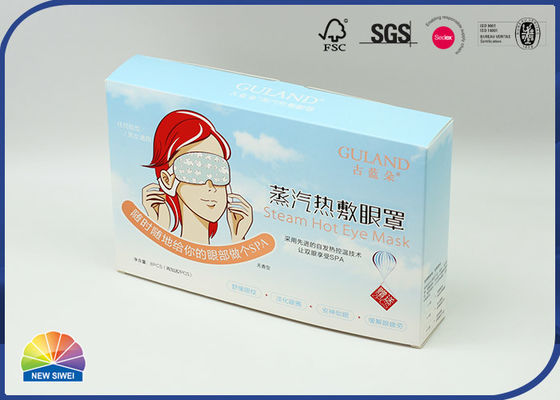 Reserve UV Caja de cartón plegable Mascarilla para ojos Laminación brillante