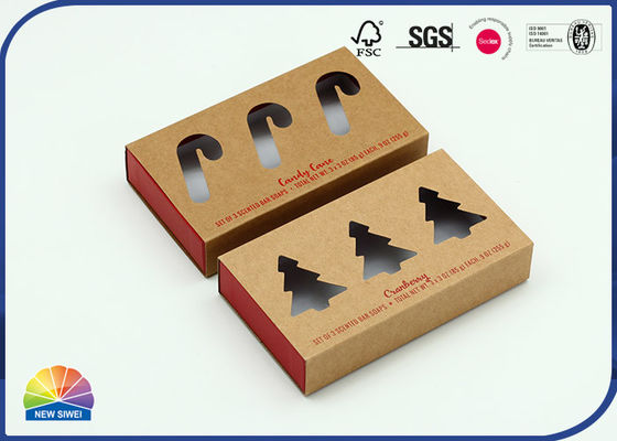 Cajón que resbala la caja de papel impresa Matte Lamination de 350gsm Kraft