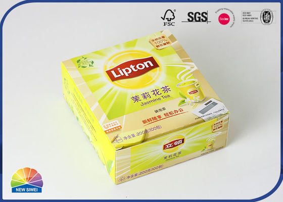 Caja impresa compensada Eco reutilizable del cartón de plegamiento de la bolsita de té amistoso