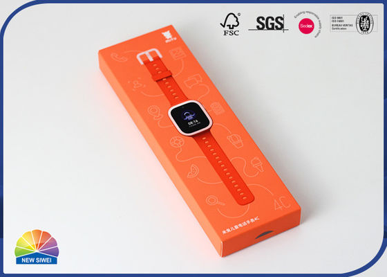 Caja fina de capa ULTRAVIOLETA del cartón plegable del reloj eléctrico con EVA Form