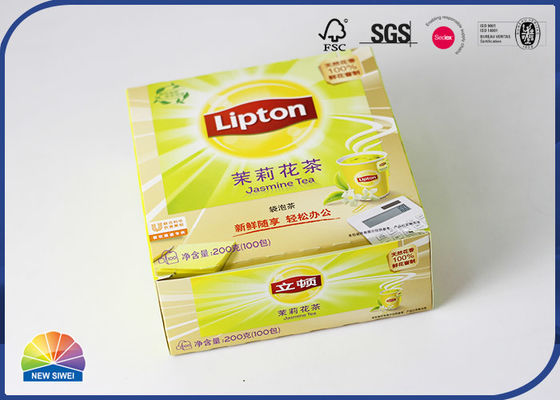 Las bolsitas de té venden la caja de papel Logo Print de encargo del cartón al por menor de plegamiento de 350gsm C1S
