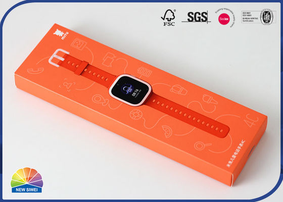 Caja de papel plegable de empaquetado del reloj electrónico con la impresión ULTRAVIOLETA de la imagen del punto