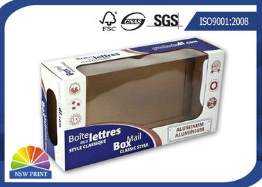 Caja acanalada de papel impresa laminación mate del anuncio publicitario con la exhibición clara Windows del producto